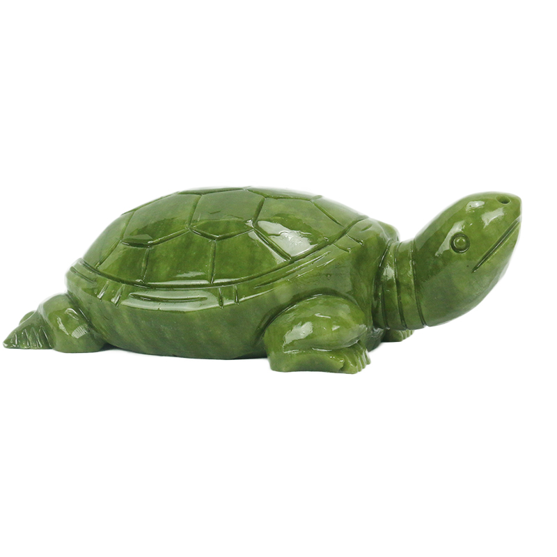 Aquarium Fish Cartoon - Jade naturel/ Sculpture de tortue/décoration de