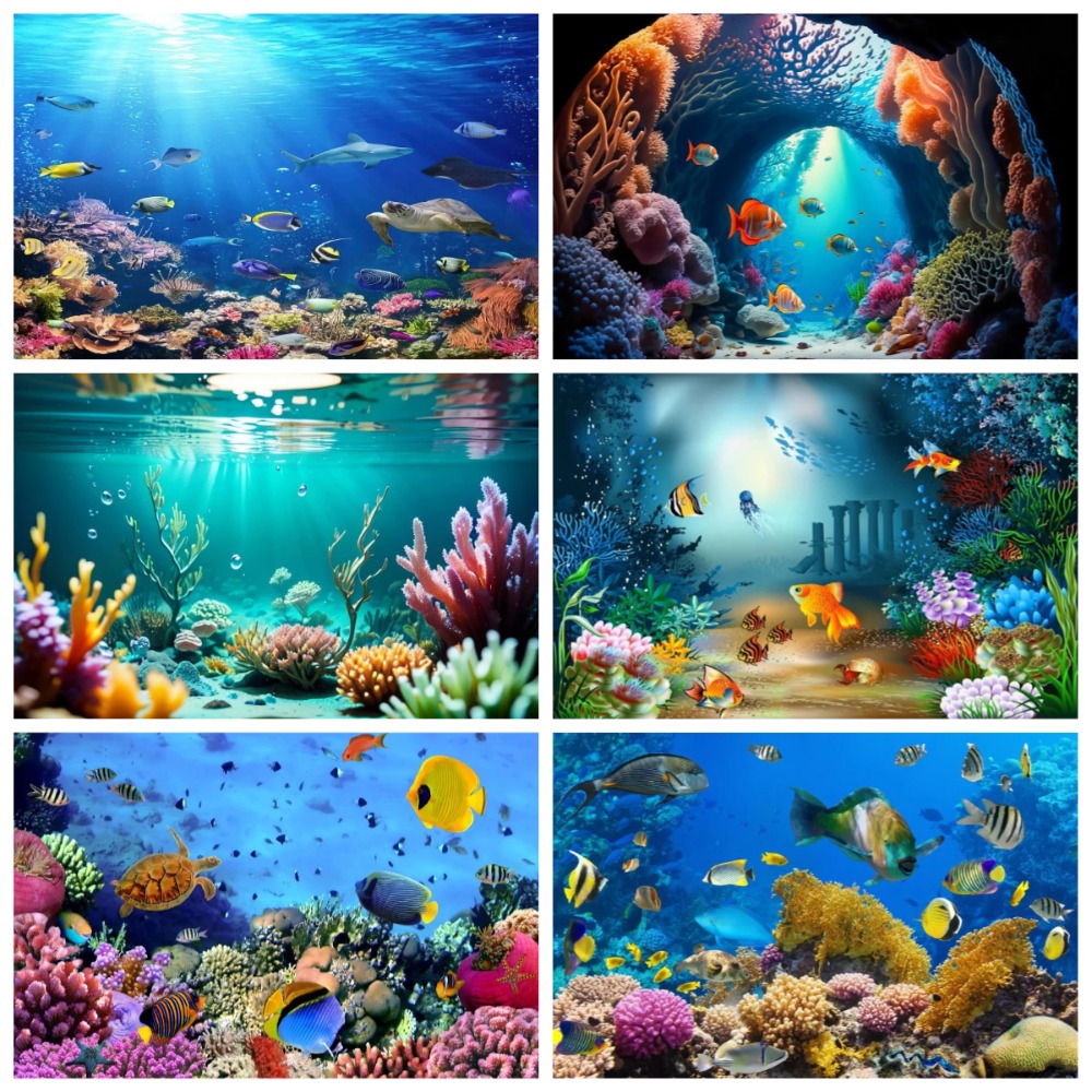 Aquarium Fish World - Toile de fond photographique sur le