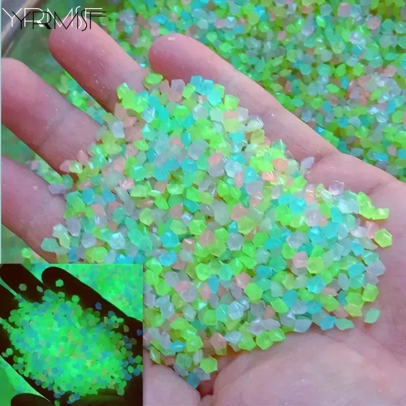 Aquarium Fish Glow In The Dark - 1000 pièces 3-5mm sable lumineux lueur
