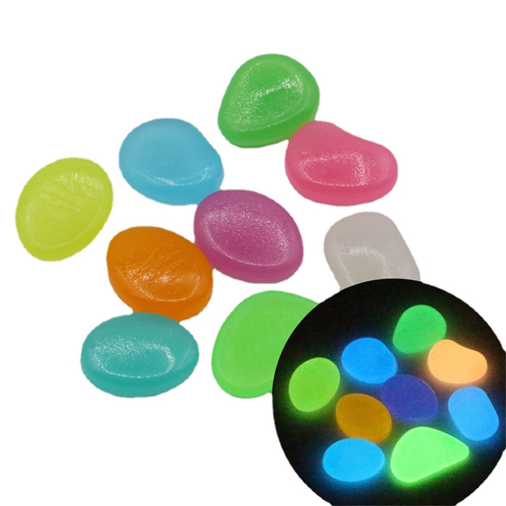 Aquarium Fish Types - 50pcs pierre lumineuse fluorescente gravier galets
