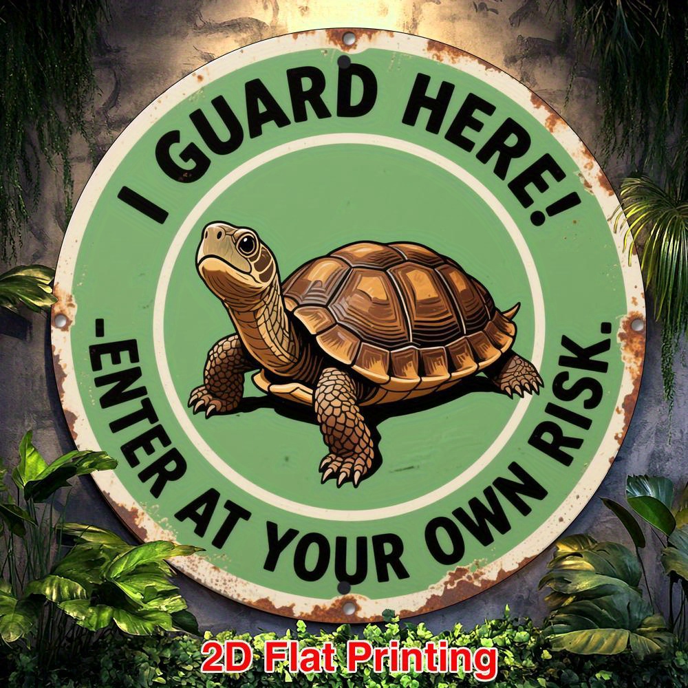 Live Fish Aquarium - Panneau rond plat 2D en aluminium
