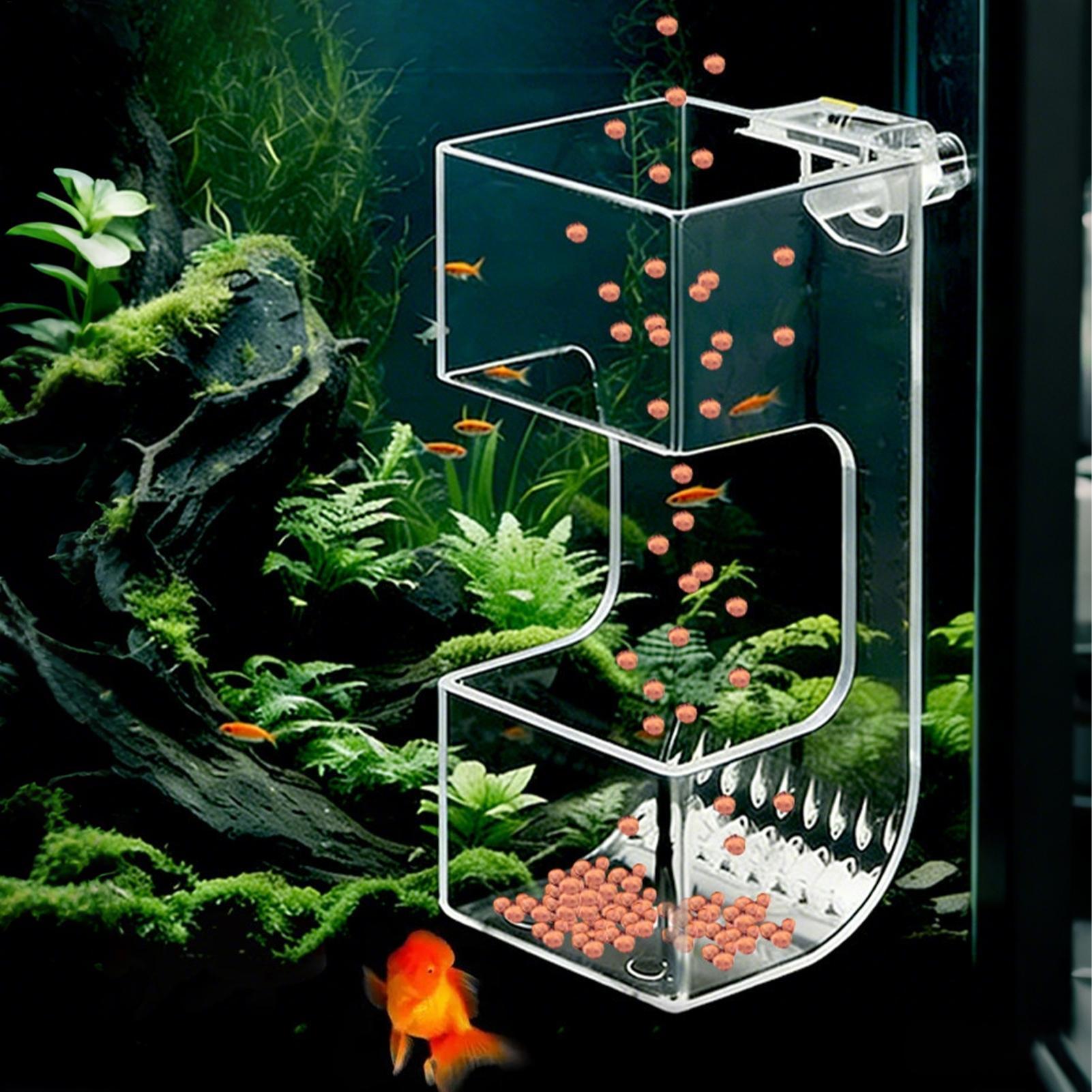 Aquarium Fish Holiday Food - Distributeur de nourriture transparent pour poissons