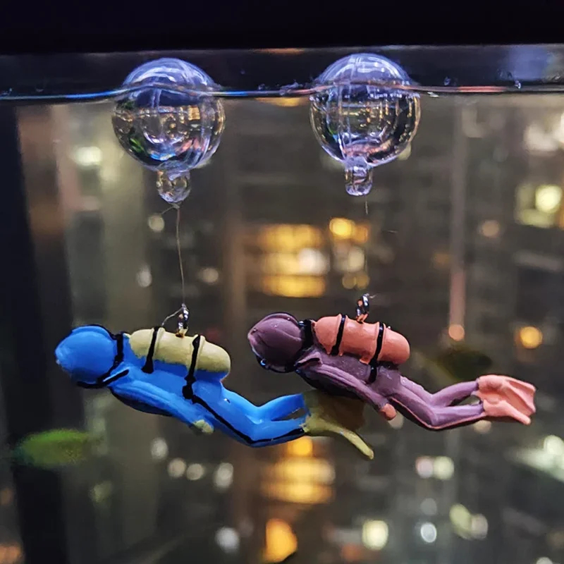 Aquarium Fish Cartoon - Accessoires de décoration d'aquarium, mini ornements,