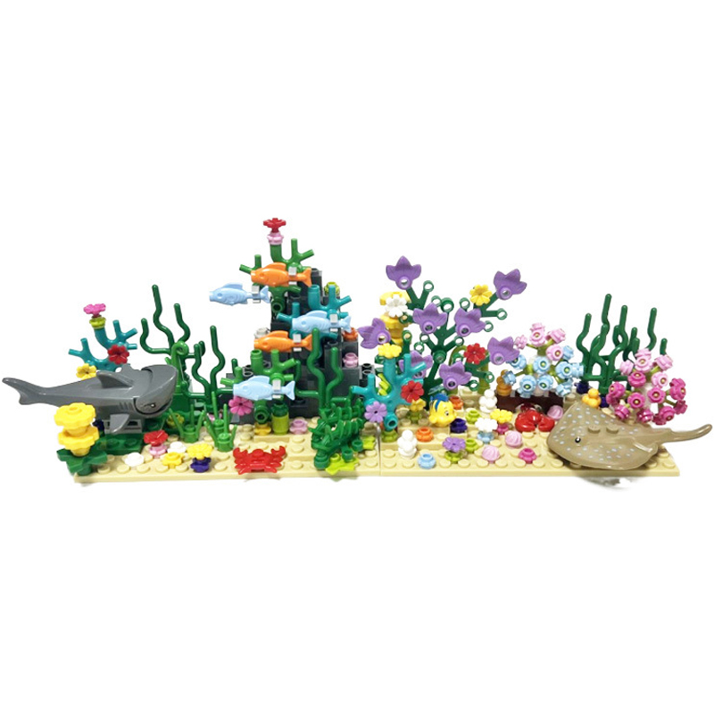 Aquarium Fish World - City MOC Aquarium Sous-Marin Scènes Végétales