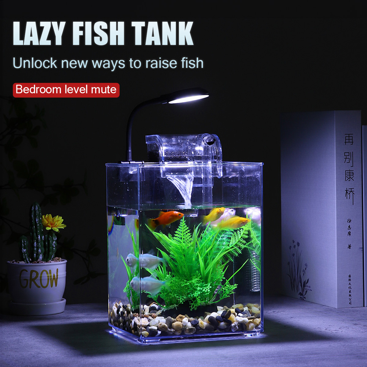 Aquarium Goldfish - Ensemble précieux de poisson de bureau