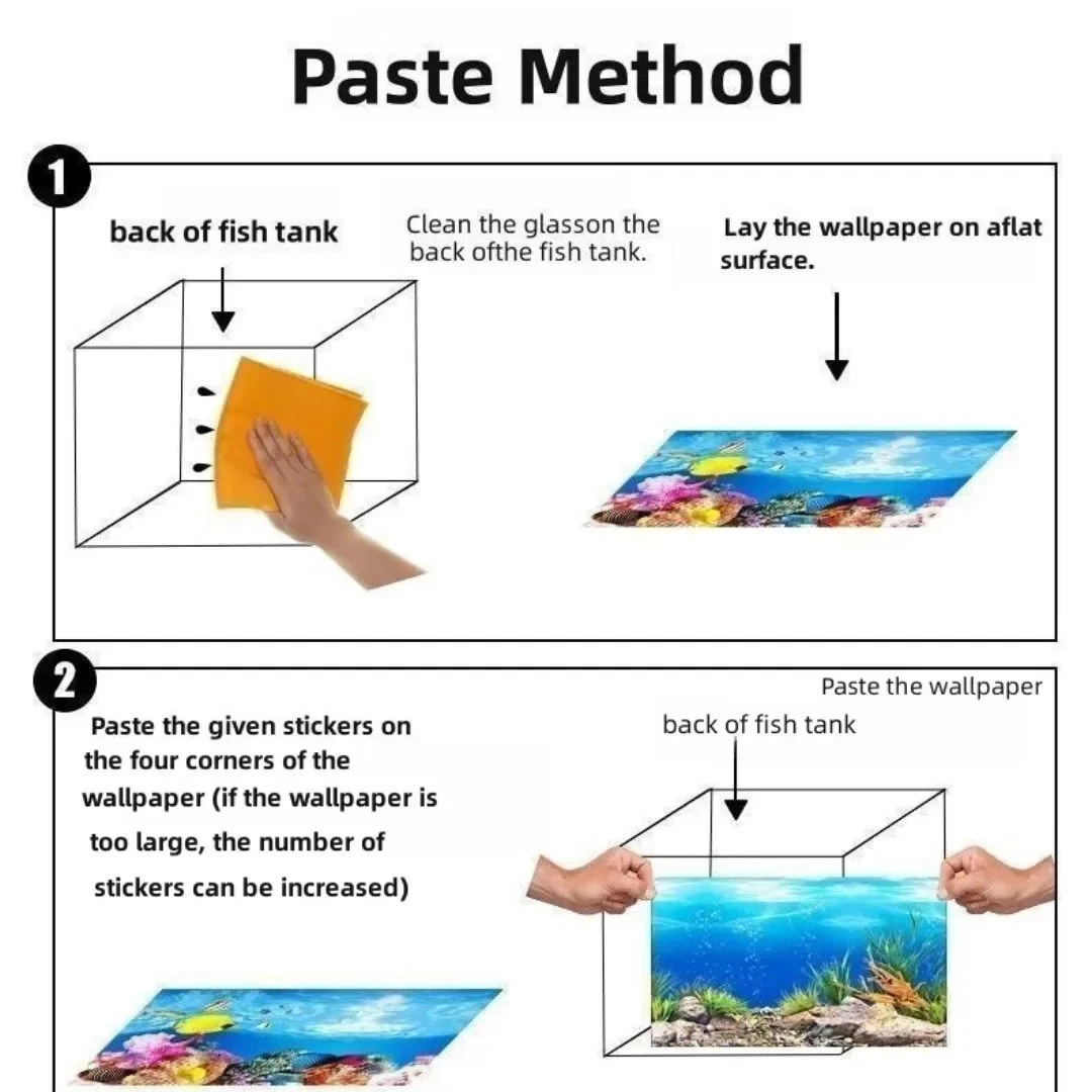 Autocollant 3D de Fond d'Aquar - Aquarium Fish Cartoon avis et prix